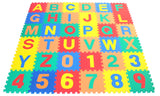 1'x1' 36 pcs 36 SQFT Kids Interlocking EVA Foam Alphabet Numbers 6 Color Mat