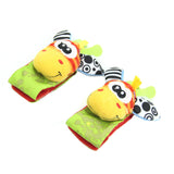 Animal Baby Infants Foot Sock and wrist Rattles