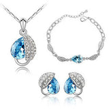 Austrian Crystal Jewelry Sets Including Stud Earrings, Necklaces, Pendants and Bracelets For Women / With Swarovski Elements