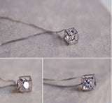 925 Sterling Silver Necklace Magic Cube Pendant
