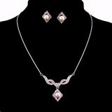 New Fashion Pendant Necklace Earrings Swarovski Element Crystal Jewelry Set