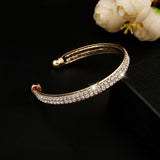 Crystal Rhinestone Bangle Cuff Bracelet For Women