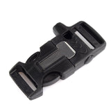 Side Release whistle Buckle w/ Flint Fire Starter & Scaper for Paracord Bracelet