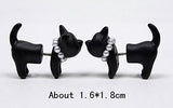 Cute Pearl Leopard Cat Ear Stud Womens Mens Piercing Earring