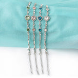 Women's Heart Crystal Rhinestone Bangle Bracelet