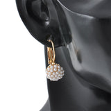 Pearl Beads Ear Hoop Dangle Earrings