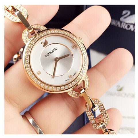 Stainless Steel Diamond Luxury Quartz Bracelet Watch