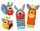 Animal Baby Infants Foot Sock and wrist Rattles