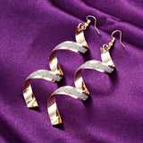 Women's Twist Spiral Dangle Earrings