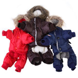 Warm Small Dog Winter Clothes Padded Hoodie Jumpsuit