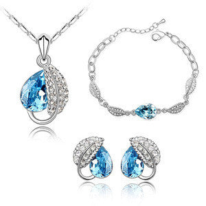 Austrian Crystal Jewelry Sets Including Stud Earrings, Necklaces, Pendants and Bracelets For Women / With Swarovski Elements