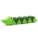 New Wooden Crocodile Caterpillars Educationa Baby Toy