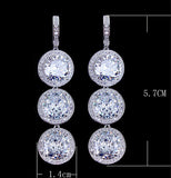 Cubic zirconium Long Drop Earrings Original Design