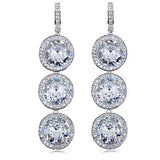 Cubic zirconium Long Drop Earrings Original Design