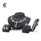Sapphire Beads Collares Jewelry Sets For Women