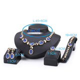Sapphire Beads Collares Jewelry Sets For Women
