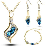 Quality Elegant luxury Crystal Drop Jewelry Set