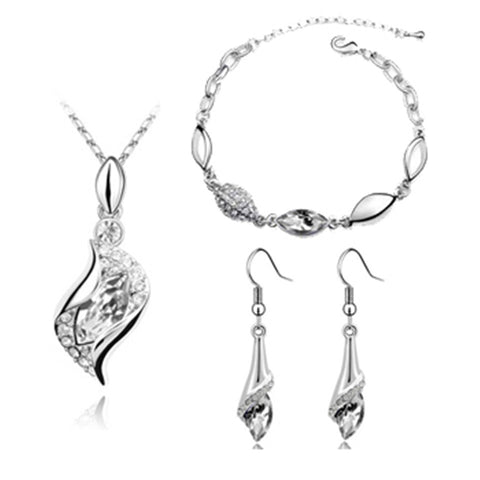 Quality Elegant luxury Crystal Drop Jewelry Set