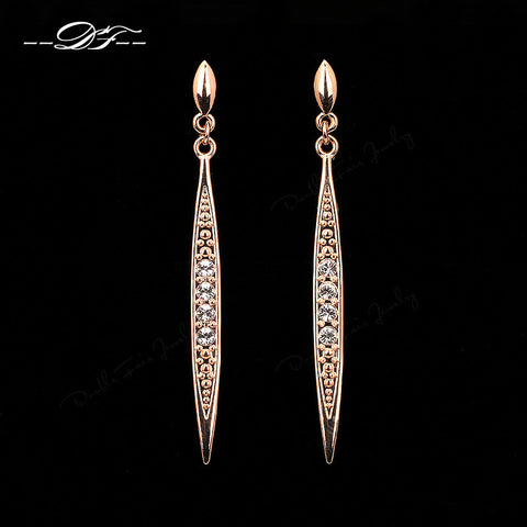 CZ Diamond Stud Earrings 18K Gold/Platinum Plated