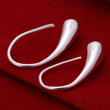 925 Sterling Silver Plated Filled Solid Teardrop Earrings