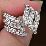 ANGEL'S WINGS Swarovski Elements Crystal 18-KRGP White Gold Plated Stud Earrings
