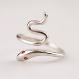 925 Sterling Silver Adjustable Snake Ring